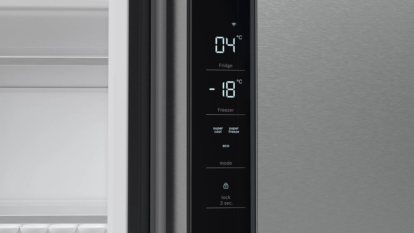 BOSCH KFN96APEAG Side-by-side fridge 593公升 Series 6 不銹鋼面防指紋 無霜法式多門雪櫃 | 大冰箱 | 廚房電器 | 家電 |