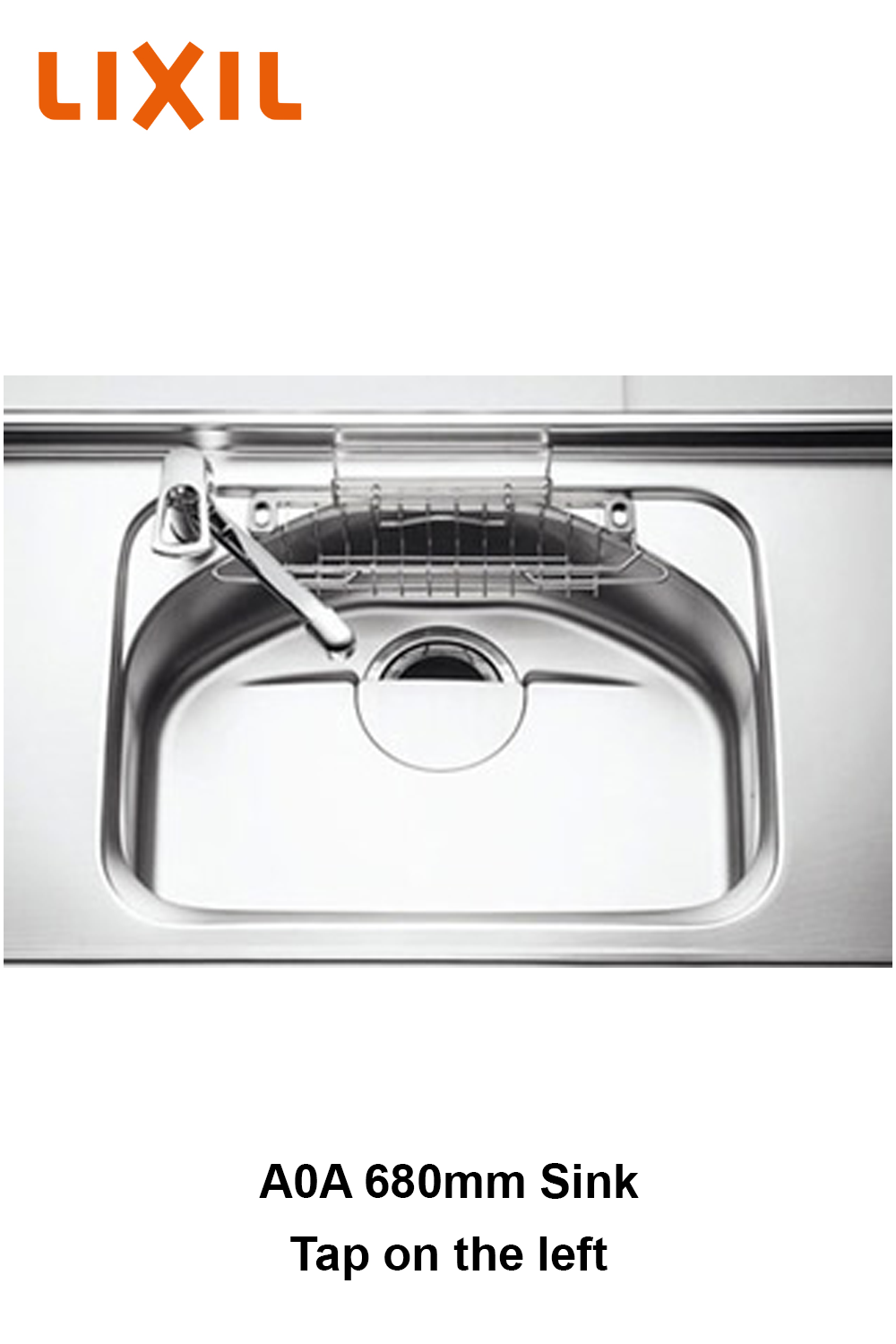 LIXIL A0A 680mm Japanese Single-Level Silence Sink 日本LIXIL 單層靜音不銹鋼廚房星盆  | Made in Japan |