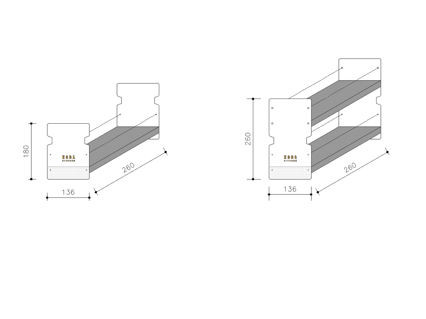 【預購Pre-order】Pull-out spice rack for wall unit, soft-closing 吊柜用調味瓶拉籃 阻尼關閉