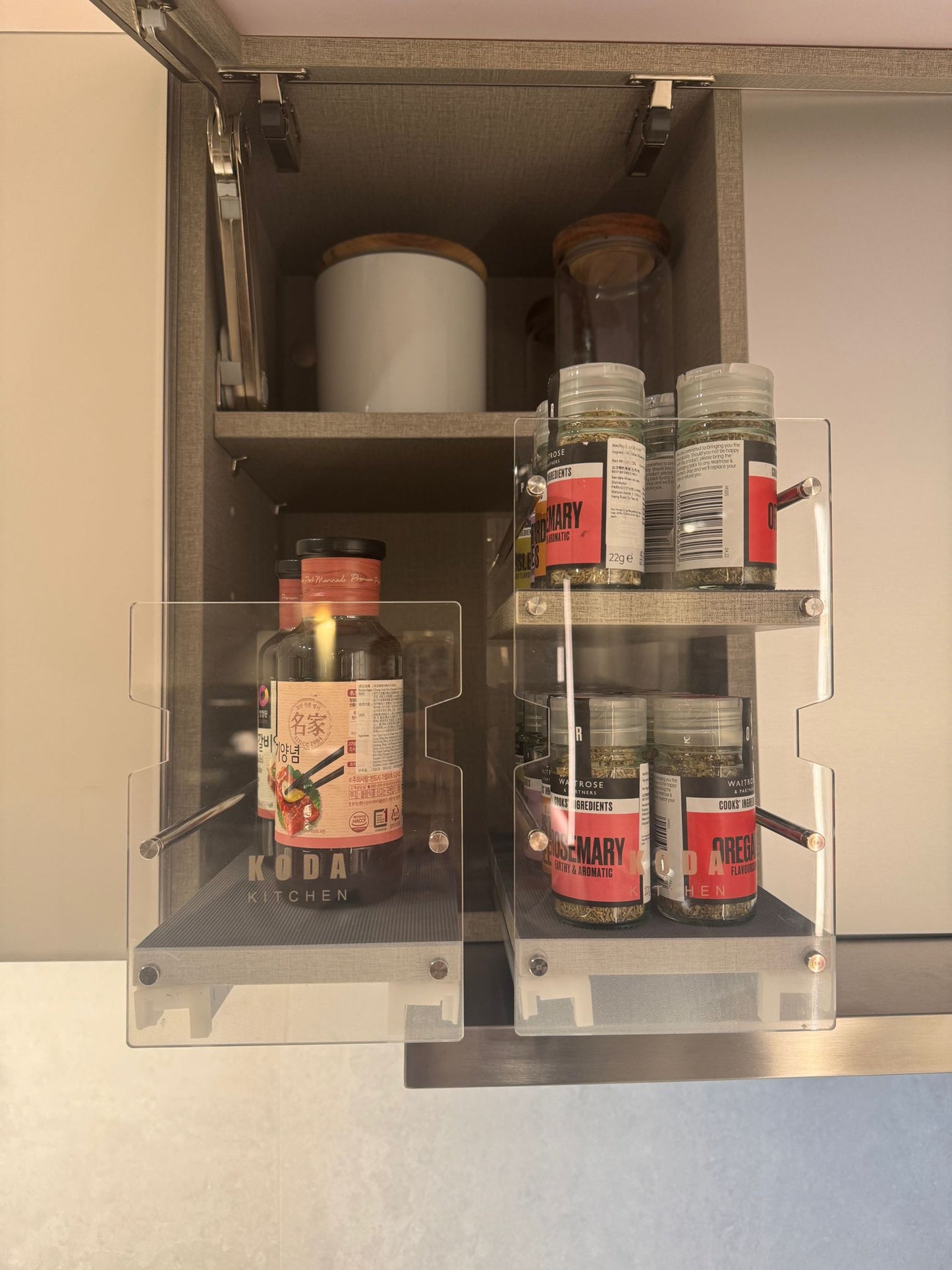 【預購Pre-order】Pull-out spice rack for wall unit, soft-closing 吊柜用調味瓶拉籃 阻尼關閉