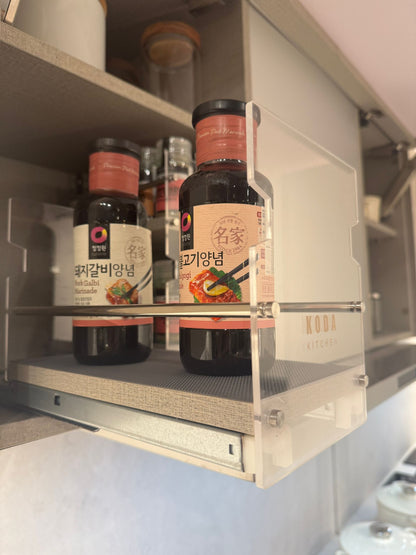 【預購Pre-order】Pull-out spice rack for wall unit, soft-closing 吊柜用調味瓶拉籃 阻尼關閉