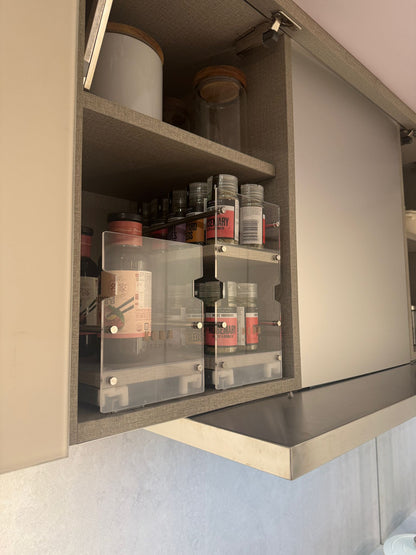 【預購Pre-order】Pull-out spice rack for wall unit, soft-closing 吊柜用調味瓶拉籃 阻尼關閉