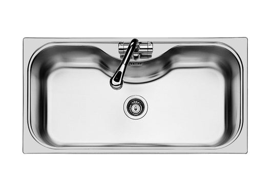 FOSTER Uragano Stainless Steel Kitchen Sink 1555 609意大利製造直角方形不銹鋼星盆 | Made in Italy |