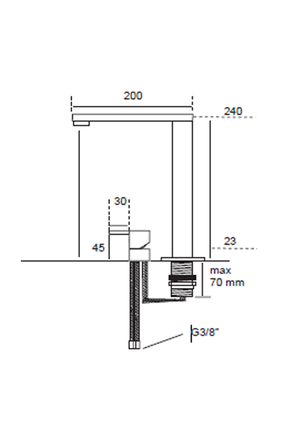 CM ITALIA CHERADI Sink Mixer for Sunken Sink | Made in Italy | 意大利製 下沉式 隱藏式廚房星盆龍頭 可伸縮 方便內開窗戶