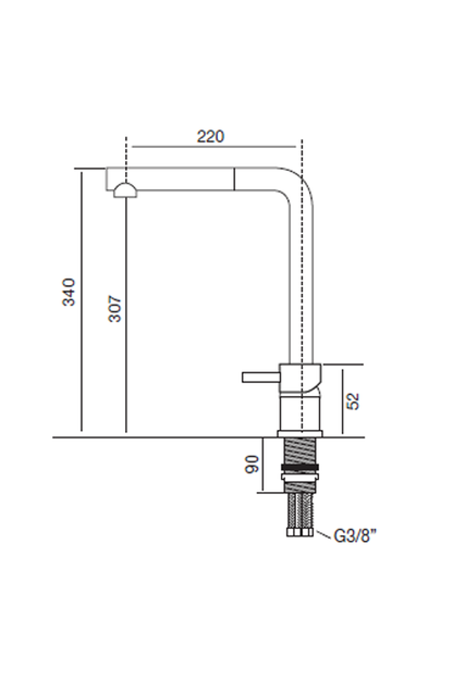 CM ITALIA ELBA Sink Mixer for Sunken Sink | Made in Italy | 意大利製 下沉式 隱藏式星盆龍頭 可伸縮 方便內開窗戶 廚房