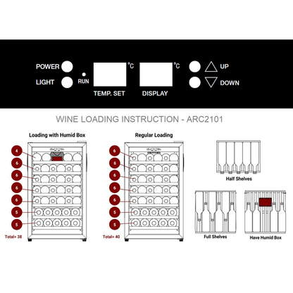 Whirlpool ARC2101 Freestanding wine cellar 40 bottles