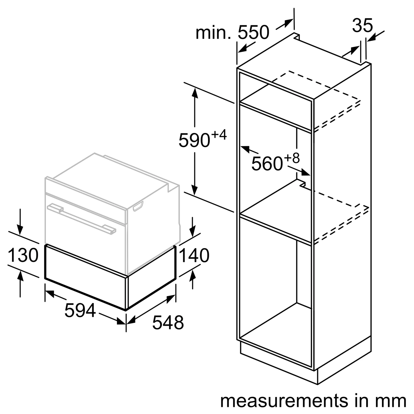 BOSCH Series 8 BIC630NS1B Built-in Warmer Drawer 博西 暖抽 餐具預熱 暖碟暖杯 食物保溫 | 嵌入式 | 廚房電器 | 家電 |