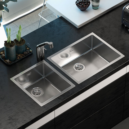 CM ITALIA 400mm R10-Corner Square Stainless Steel Sink | Made in Italy | 意大利製 R10小圓角400mm不銹鋼方星 方型星盆 單盆 水糟