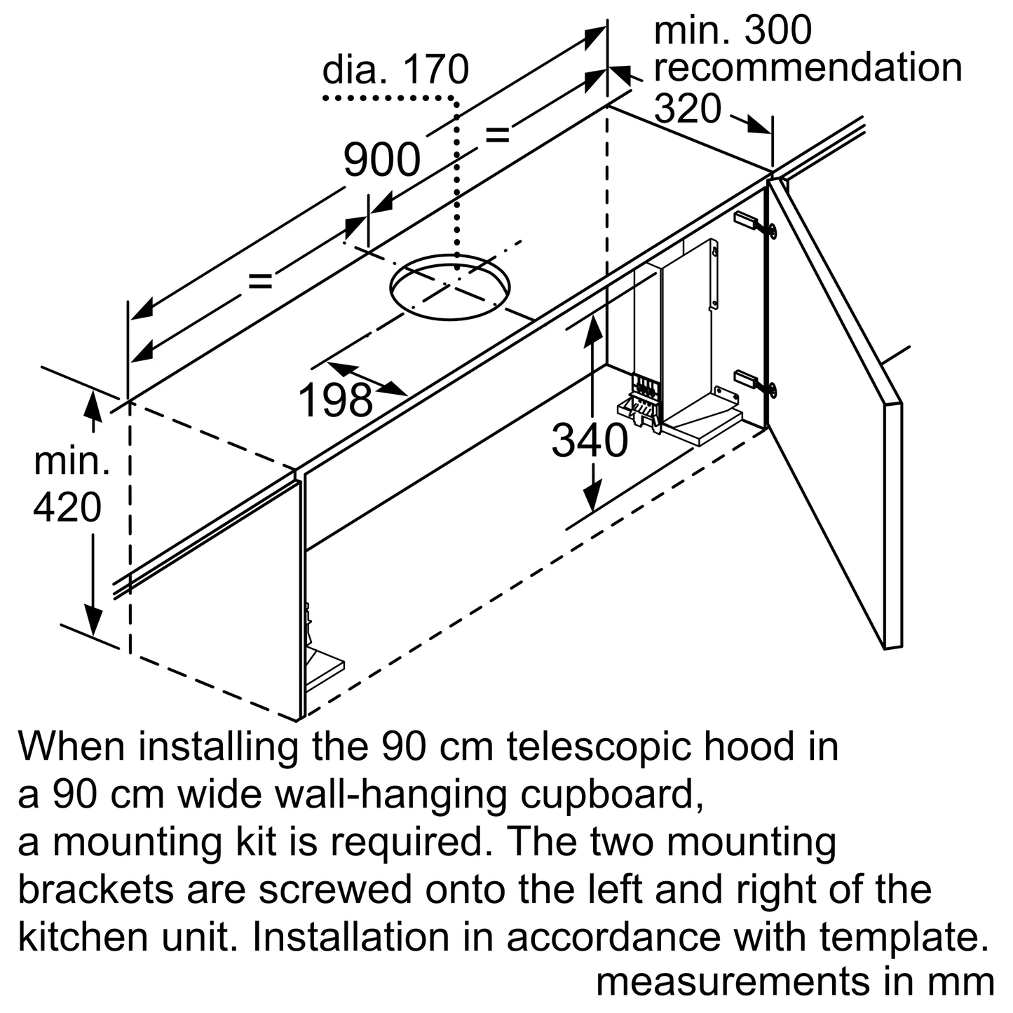 BOSCH DFS097A51B 900mm Telescopic Hood 博西 抽拉式油煙機 | 嵌入式 | 廚房電器 | 家電 |