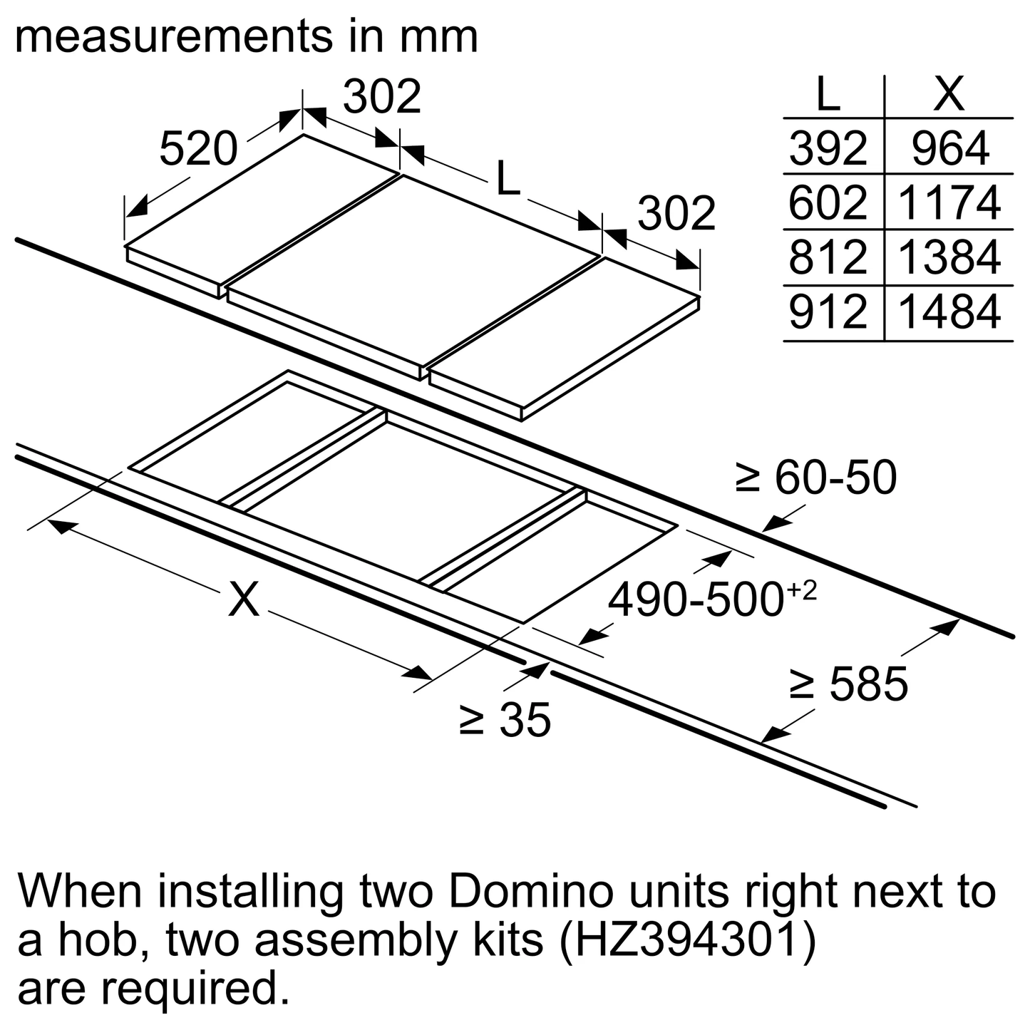 Siemens Hobs Connection Strip HZ394301