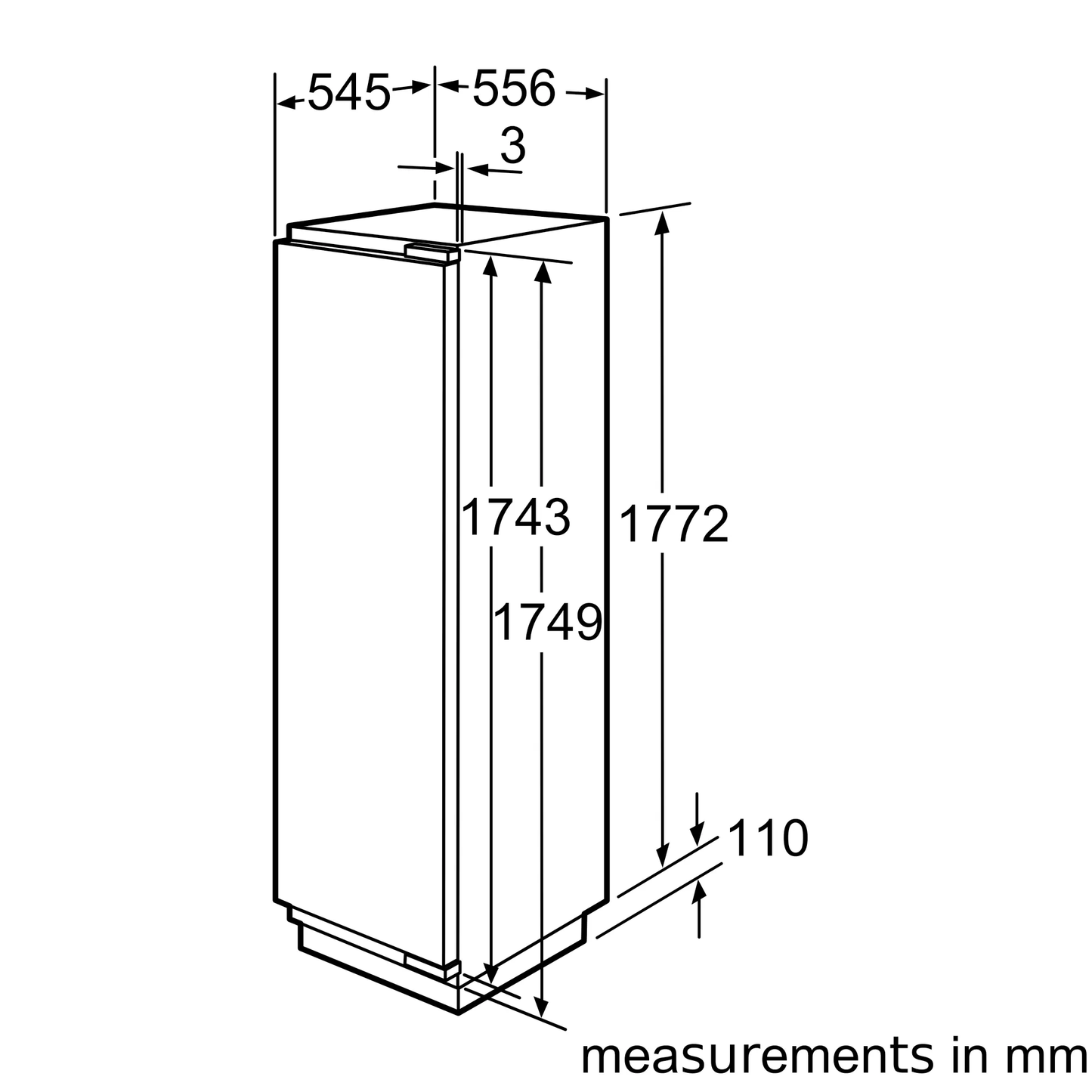 BOSCH GIN38P61HK 嵌入式單門冷凍櫃博西封入式單門全冷冷凍雪櫃|冰盒 |填入式 |廚房電器 |家電 |