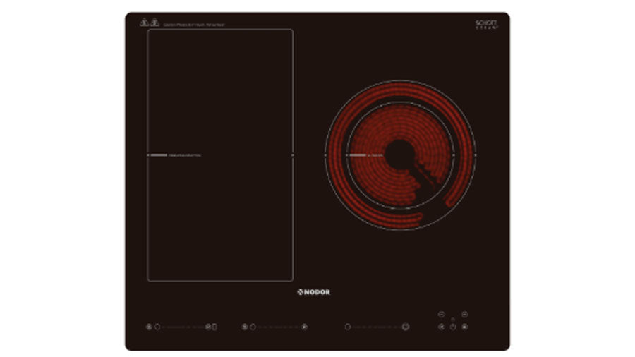 NODOR H3060BKHK 600mm induction free zone and ceramic hob