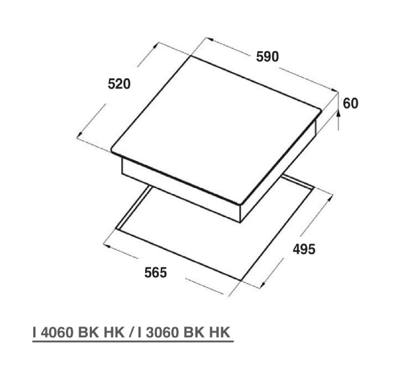 NODOR I4060BKHK 600mm induction hob