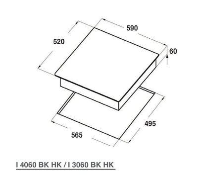 NODOR I4060BKHK 600mm induction hob