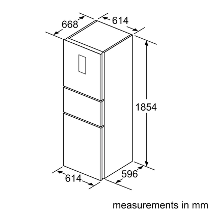 西門子 iQ500 KG28US12EK 614mm 獨立式冰箱