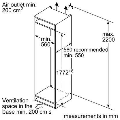 BOSCH KIN86AF31K 內置2門冰箱，底部冷凍櫃博西封入式雙門冷藏冷凍雪櫃|冰盒 |填入式 |廚房電器 |家電 |