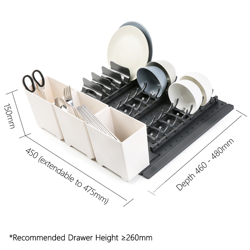 H.260mm Deep drawers magic organizers for Pots &amp; Pans, Bowls &amp; Plates, Utensils 260mm 高抽屜整理隔片 收納 家居整理