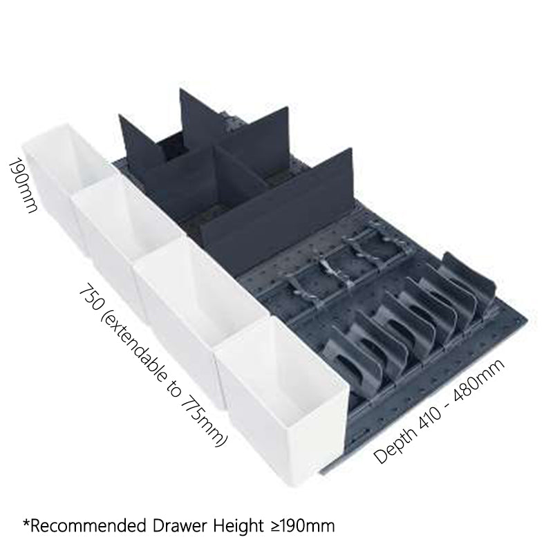 H.260mm Deep drawers magic organizers for Pots &amp; Pans, Bowls &amp; Plates, Utensils 260mm 高抽屜整理隔片 收納 家居整理