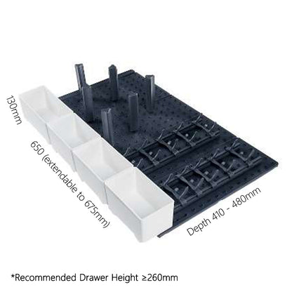 H.260mm Deep drawers magic organizers for Pots &amp; Pans, Bowls &amp; Plates, Utensils 260mm 高抽屜整理隔片 收納 家居整理