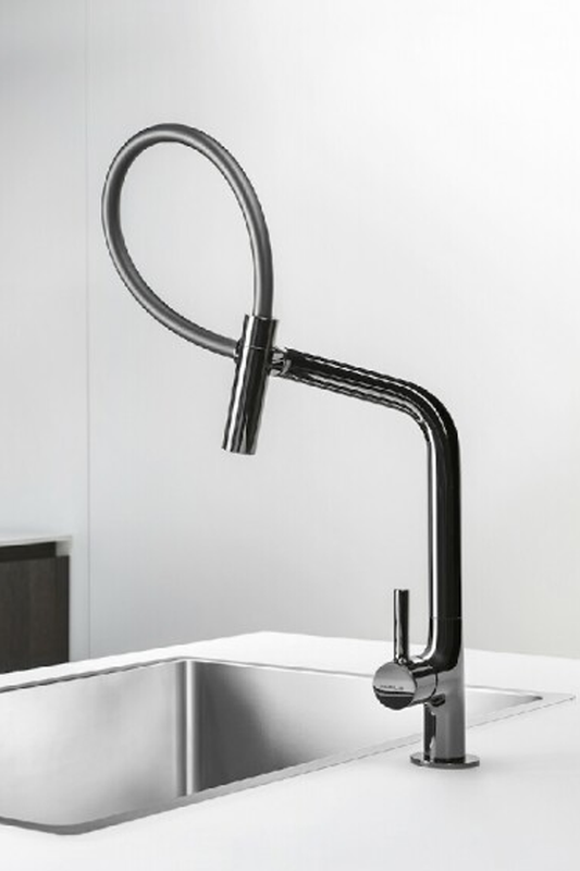 NOBILI Lamp Adjustable Kitchen Sink Mixer PO108137CR | Made in Italy |