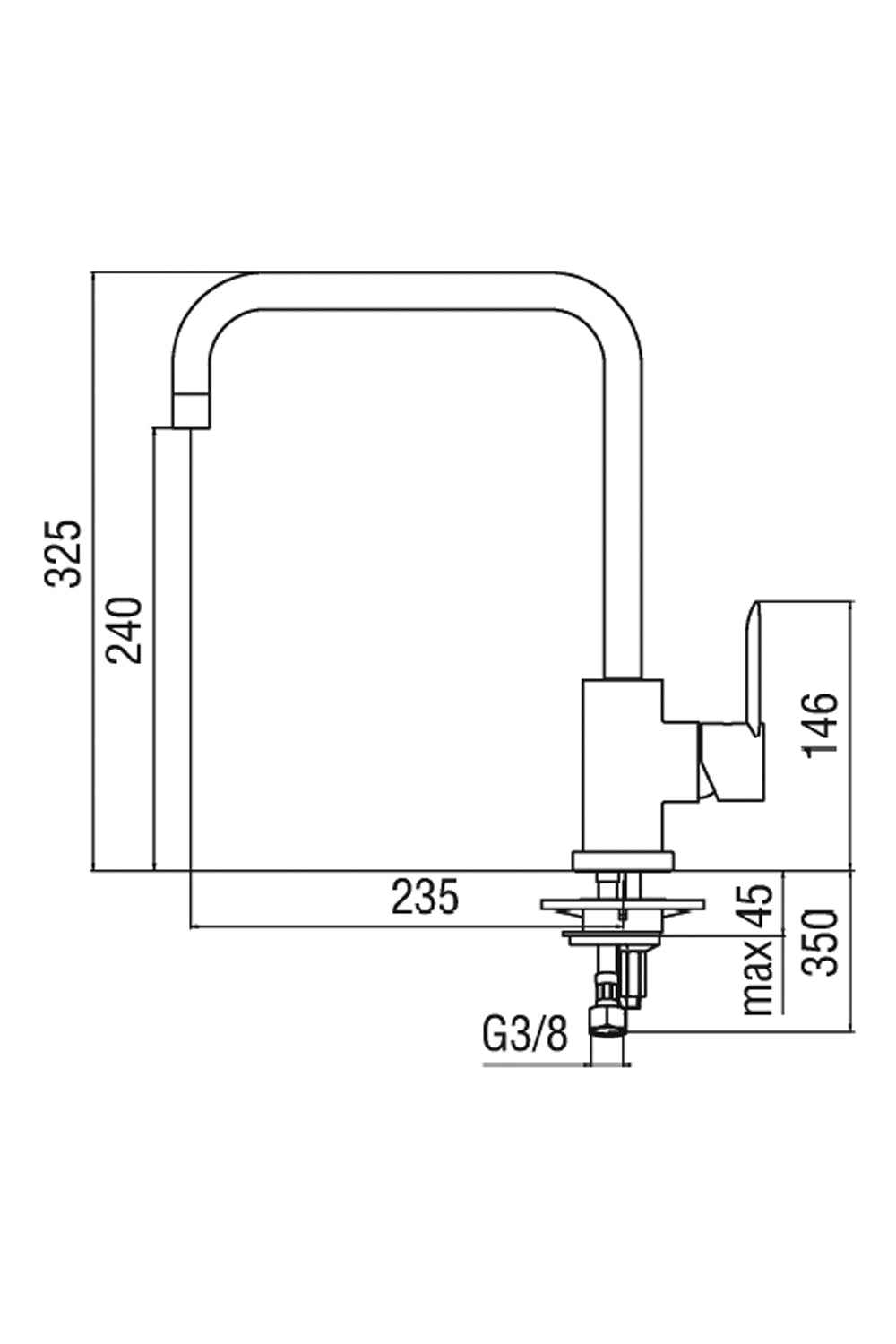 NOBILI SAND Single Lever Kitchen Sink Mixer SA99134CR | Made in Italy |