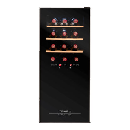 【Vinvautz】24 Bottles Freestanding Dual-Zone Mini Wine Cellar VZ24BDHK