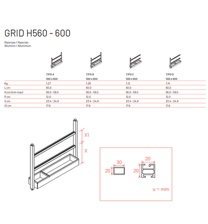 GRID No-Drill Backsplash rack system with accessories | Made in Italy | 意大利製 無需鑽牆！廚房牆面懸掛系統 掛件 掛桿 廚房設計 收納