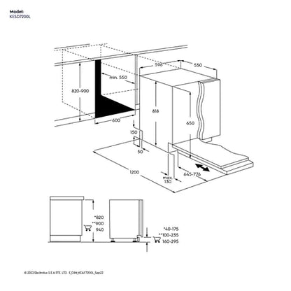 ELECTROLUX KEAF7200L 600mm(W) 全集成式洗碗機採用 AirDry 技術廚房電器 |家電 | 